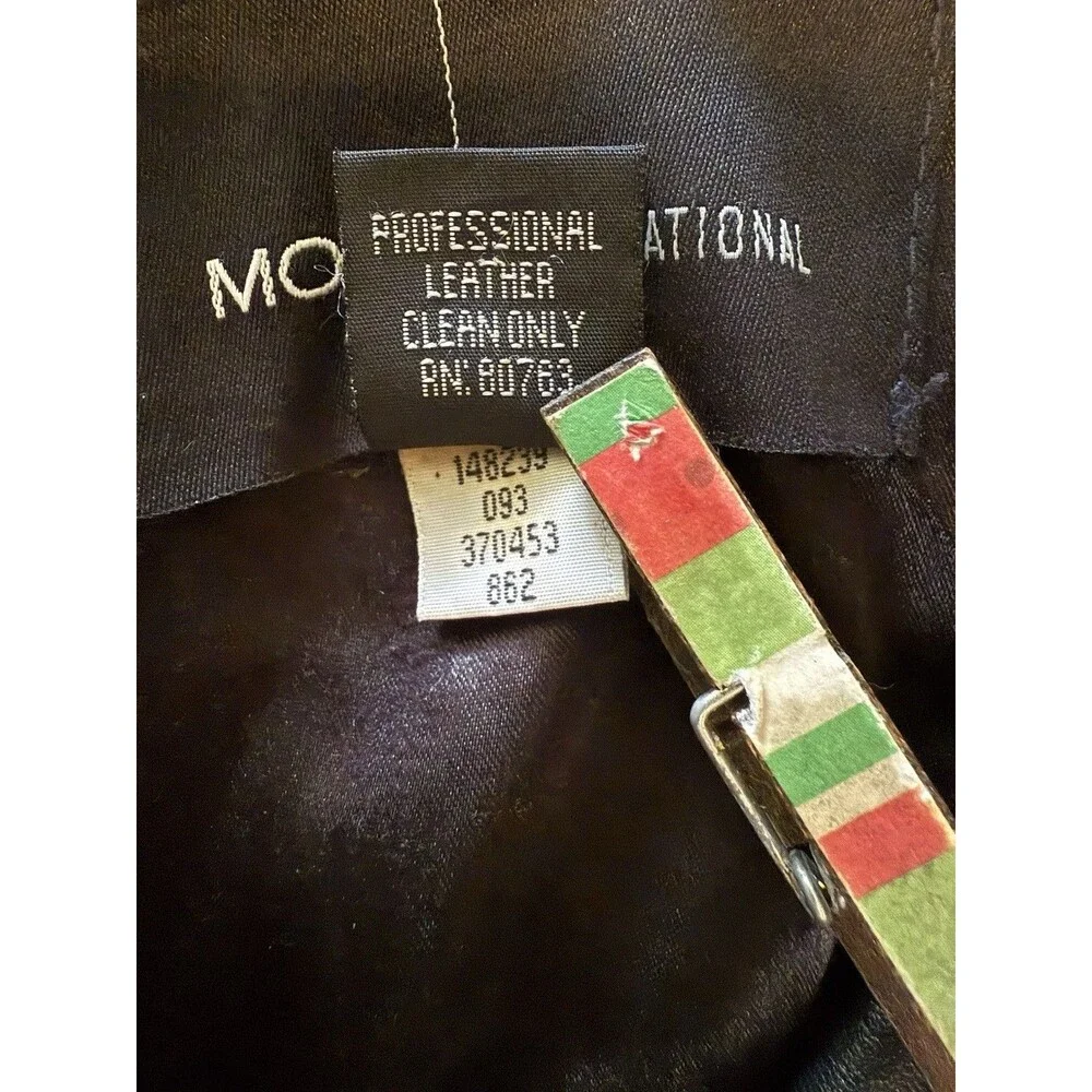 Vintage Moda International Leather Jacket Black Small Victoria's Secret 90s Y2K
